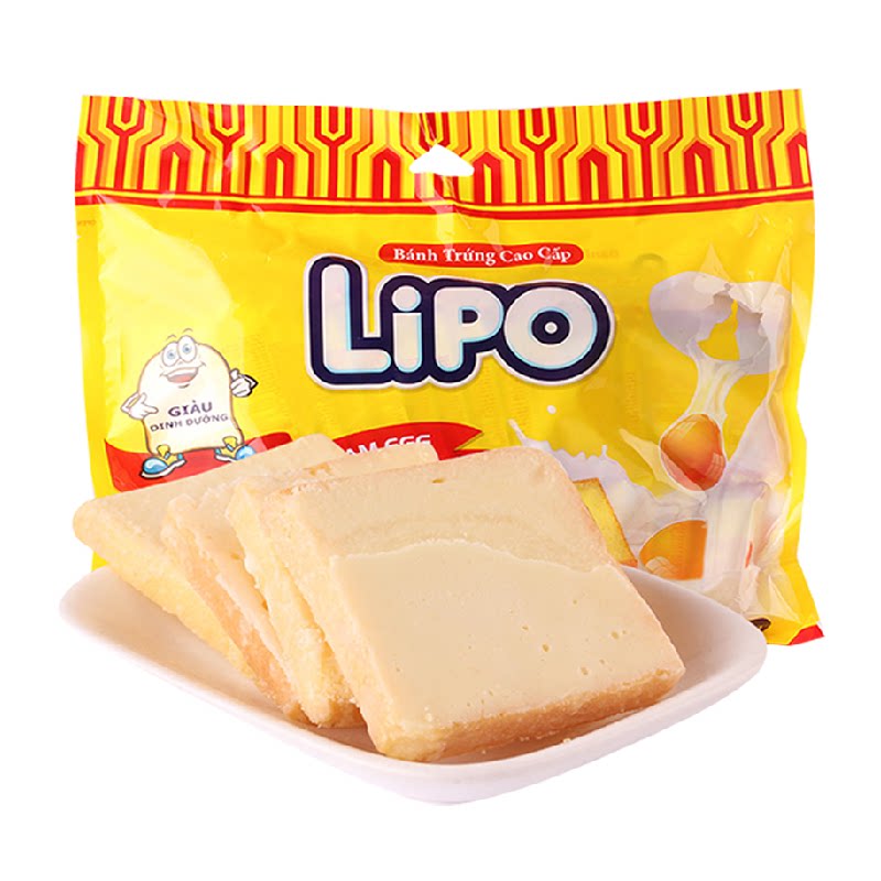 进口越南Lipo奶油原味面包干饼干网红零食礼包小吃早餐送礼干蛋糕