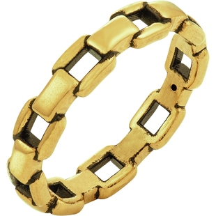 MONOLOGUE独白链金主义复古黄金戒指足金镂空链条戒指MR321新年礼