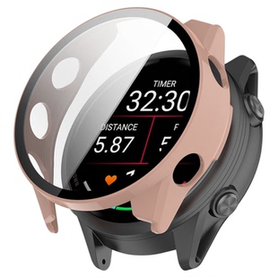 适用佳明Forerunner970手表保护壳套570钢化膜屏幕全包硅胶手表带