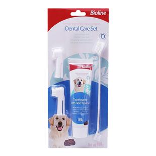 bioline宠物牙膏牙刷套装狗狗猫咪刷牙清洁口臭用品可食用亚马逊