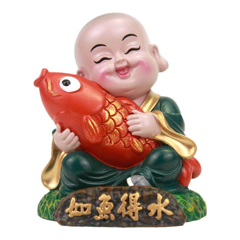 禅意小和尚摆件可爱小沙弥工艺品茶室书桌书房软装饰创意家居饰品