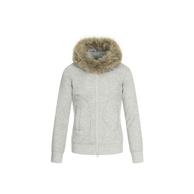 F383美式复古毛领加绒连帽卫衣