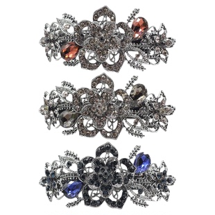 优雅复古夹子头饰发夹女韩国大号顶夹横夹一字弹簧夹发卡女后脑勺