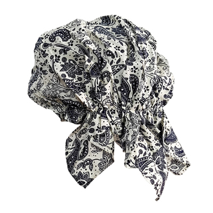 帽子女三角巾海盗帽纯棉头巾帽包头帽化疗帽休闲印花防尘帽民族帽