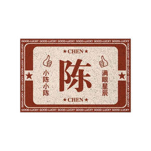 百家姓可定制小刘姓氏丝圈地垫