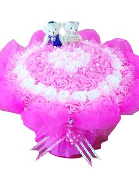 99朵仿真玫瑰花花束成品手工