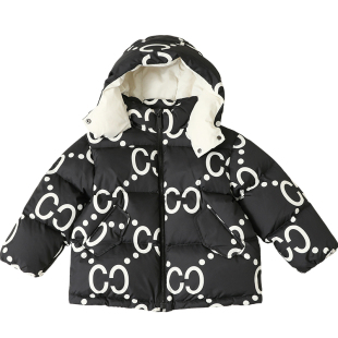 儿童装羽绒服男童24冬季新款女童羽绒服加厚连帽母女亲子装23167