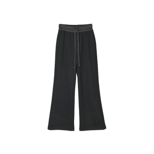 漫画腿生成器！~高腰喇叭卫裤女秋冬新款加厚宽松百搭显瘦休闲裤