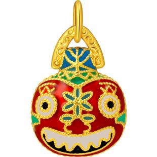 潮宏基吉祥三宝吞金兽黄金吊坠足金挂坠转运串珠5D硬金中版礼物