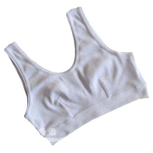 出口原单 纯棉 夏季薄款 女童小学生发育期裹胸内搭白色背心抹胸