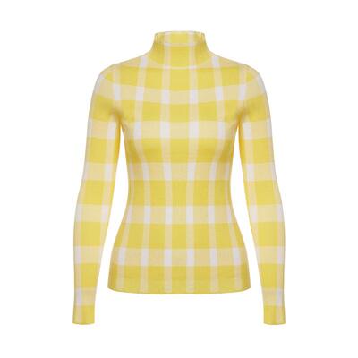 MESUX米岫超细羊毛混纺时尚复古多巴胺彩色格纹打底毛衫MKWUE422