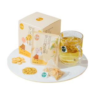 沁漓罗汉果桂花茶小包装食用桂花干花黄金罗汉果芯茶泡茶正品