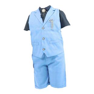 租赁儿童礼服男童胖宝宝夏季主持演出小西装出租高端弹琴朗诵服装