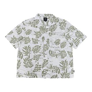 VANS范斯男士新款休闲度假满身印花休闲潮流短袖衬衫VN000VTPFSG