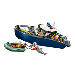 乐高官方旗舰店正品60456警用巡逻艇大追击积木儿童益智玩具礼物