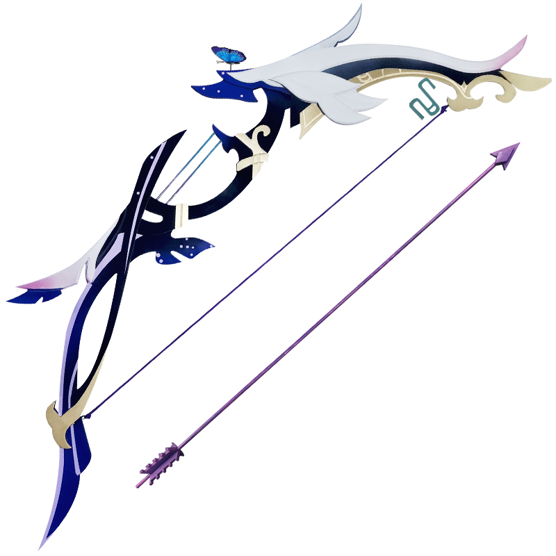 原神夜兰cos道具服 武器若水专武麒麟弓 不可发射 夜澜 夜阑 木质