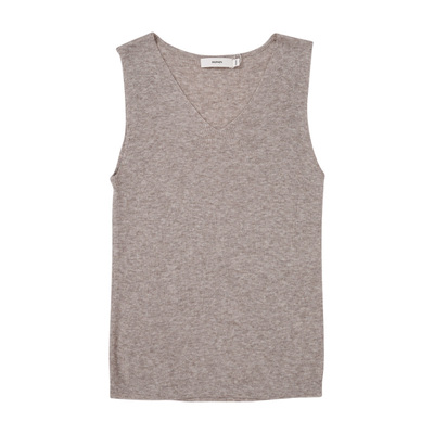 红人V领无袖针织打底衫