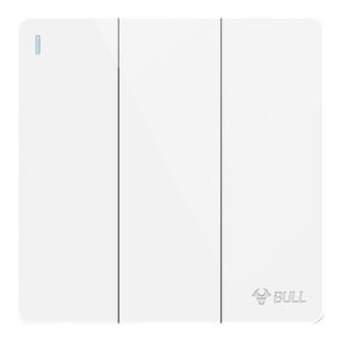 公牛开关插座墙壁86型三开单控三联电源按钮3开面板16a大功率家用