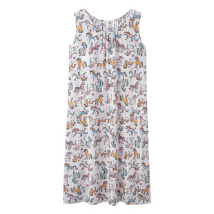 俞兆林人造棉夏季睡裙女带胸垫胸罩无袖睡衣女夏天棉绸坎肩薄款群