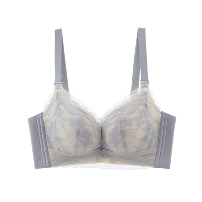 新品性感蕾丝小胸加厚显大聚拢上托手掌杯无钢圈收副乳防下垂文胸