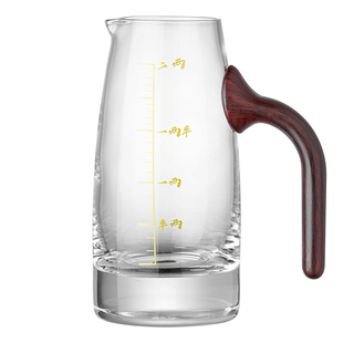 家用高档新款带把二两分酒器白酒杯套装轻奢水晶玻璃烈酒杯子弹杯