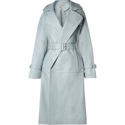 【折扣】Dodo Bar Or 女秋冬配腰带皮革风衣