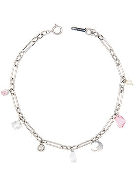 蹦迪项链珍珠粗链女水晶