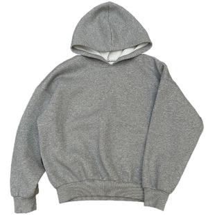 Procano日系加绒重磅cleanfit连帽卫衣男女Boxy短宽情侣春秋帽衫