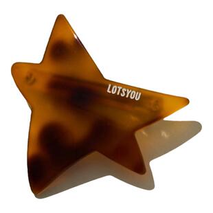 RTEP 定制LOTSYOU星星粉色琥珀发夹不规则弹簧夹亚克力五角星边夹