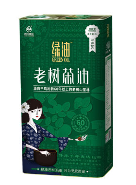 绿油老树茶油5L有机茶籽油