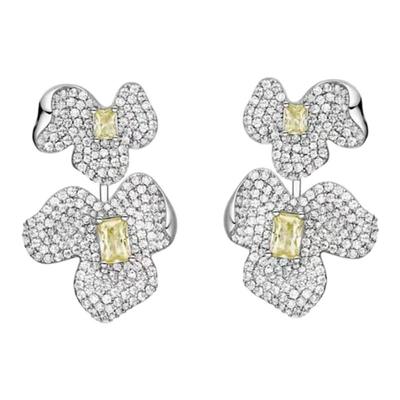 何方陈都灵轻奢国风方糖兰花耳钉