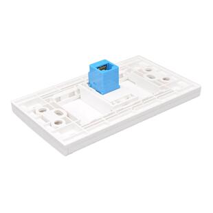 118/120型直通六类网络插座单口双四六口千兆宽带电脑网线口面板