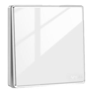 公牛蝶翼超薄玻璃开关面板86型亚克力开关家用暗装五孔插座G70白