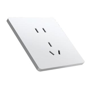 国际电工86型超薄哑光白色开关插座面板家用16A暗装一开单控5五孔