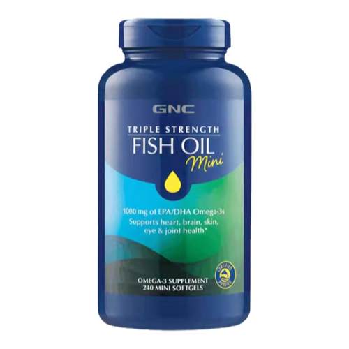 GNC健安喜三倍深海鱼鱼油omega3迷你软胶囊中老年高含量纯度美国