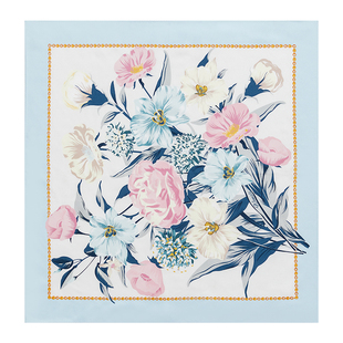 万事利桑蚕丝真丝丝巾女妈妈63cm方巾丝绸披肩女外搭女友生日礼物