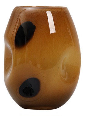 中古波点玻璃花瓶水培摆件