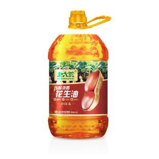 北大荒物理压榨浓香花生油4L大桶装食用油炒菜日期新鲜