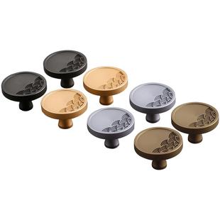 抽屉小拉手柜门迷你小圆球拉手玻璃门免打孔黑色衣柜单孔小把手