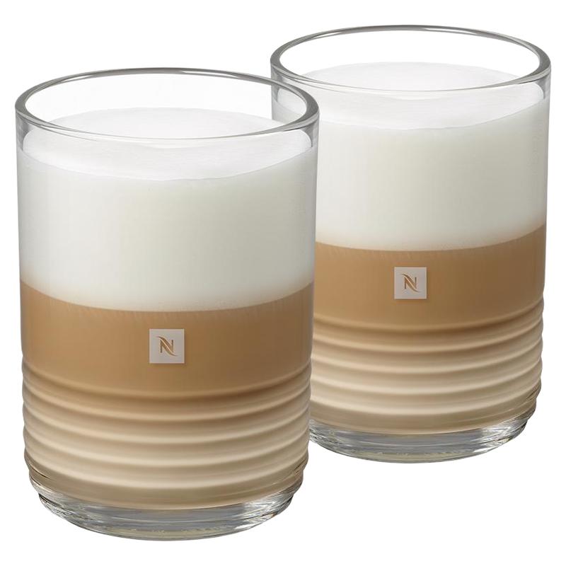 Nespresso 咖啡师系列小号波浪纹配方杯组 透明咖啡杯