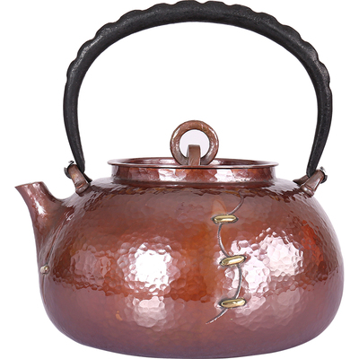 御音茶坊复古紫铜一片造铜壶