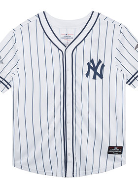 FANATICS x MLB 联名款 纽约洋基队 条纹开衫棒球T恤短袖男女同款