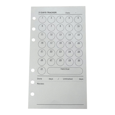 A6per内页手帐本活页纸替芯日月周计划记账时间轴打卡空白三折页