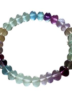 萤石蓝彩色多宝手链女女