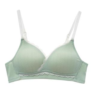 法式平胸内衣女小胸聚拢不空杯夏季薄款文胸蕾丝花边少女学生胸罩