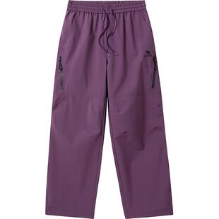 骆驼男装户外登山冲锋裤2026春夏季男徒步防泼水工装宽松长裤子