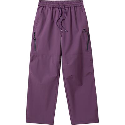 骆驼男装户外登山冲锋裤2026春夏季男徒步防泼水工装宽松长裤子