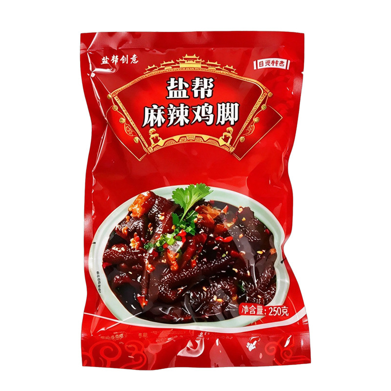 盐帮脱骨麻辣乌鸡爪整箱商用
