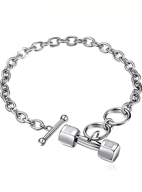 健身哑铃手链男款潮流痞帅