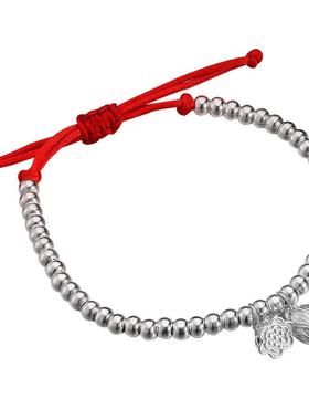 九乐纯银手链女两世欢莲蓬